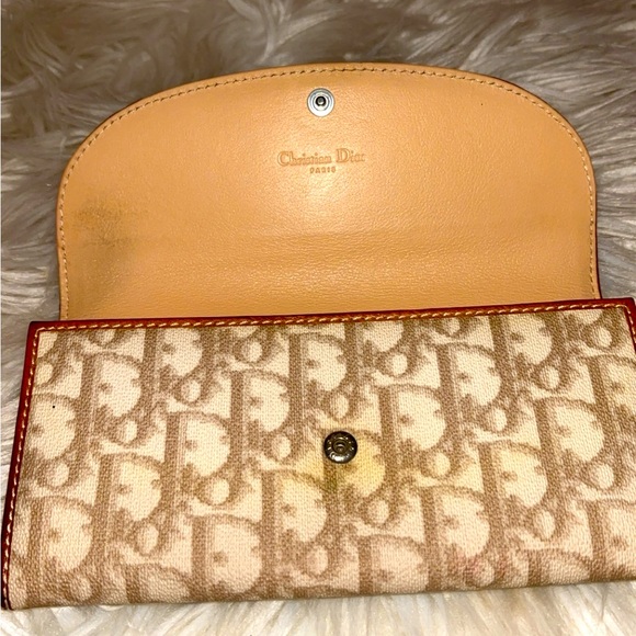 Rare CHRISTIAN DIOR Vintage Trotter Monogram Pattern Long Bifold Wallet - Picture 10 of 10
